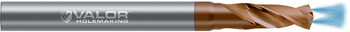 10.716 mm (0.4218") Drill DIA x 32.15 mm (1.265") Max Drill Depth - 2 FL - Val-Max X Coated, V014054-X