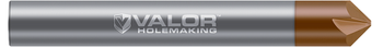 0.5000" (1/2) Shank DIA x 45° per side - 4 Straight FL - Val-Max X Coated, V430621-X