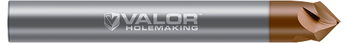 0.1250" (1/8) Shank DIA x 45° per side - 4 Helical FL - Val-Max X Coated, V786295-X