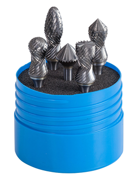 Bur Set - 5 Pc - Carbide - Chamfer Application - Sizes: SK-6CO, SC-5RA, SF-5RA, SK-5RA, SB-5RA, 18220
