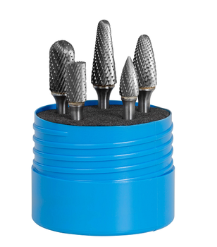 Bur Set - 5 Pc - Carbide - Double Cut - Sizes: SB-3, SC-5, SF-5, SG-3, SL-4, 18260