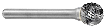 Tool # SD-5, 1/2" Cutter DIA x 7/16" LOC x 1/4" Shank DIA x 6 7/16" OAL, Brazed Carbide Double Cut, 16453