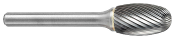 Tool # SE-3, 3/8" Cutter DIA x 5/8" LOC x 1/4" Shank DIA x 6 5/8" OAL, Brazed Carbide Single Cut, 16500