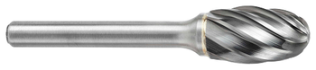 Tool # SE-3M, 9.6 mm Cutter DIA x 16.0 mm LOC x 6.0 mm Shank DIA x 60.0 mm OAL, Brazed Carbide Non-Ferrous, 29048