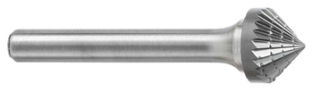 Tool # SK-9, 1" Cutter DIA x 7/16" LOC x 1/4" Shank DIA x 2 3/8" OAL, Brazed Carbide Double Cut, 15103
