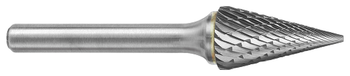 Tool # SM-53, 3/16" Cutter DIA x 1/2" LOC x 1/8" Shank DIA x 1 1/2" OAL, Brazed Carbide Double Cut, 15778