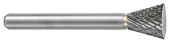 Tool # SN-53, 3/16" Cutter DIA x 1/4" LOC x 1/8" Shank DIA x 1 1/2" OAL, Brazed Carbide Double Cut, 16103