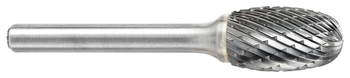 Tool # SE-53, 3/16" Cutter DIA x 9/32" LOC x 1/8" Shank DIA x 1 1/2" OAL, Brazed Carbide Double Cut, 13203