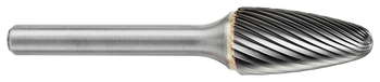 Tool # SF-53, 3/16" Cutter DIA x 1/2" LOC x 1/8" Shank DIA x 1 1/2" OAL, Brazed Carbide Single Cut, 13750
