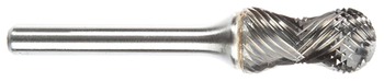 Tool # SC-5RA D/C, 1/2" Cutter DIA x 1" LOC x 1/4" Shank DIA x 2 3/4" OAL, Brazed Carbide Radius, 11759