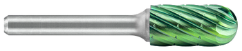 Tool # SC-5, 1/2" Cutter DIA x 1" LOC x 1/4" Shank DIA x 2 3/4" OAL, Brazed Carbide NG6 Double Cut  - Accelerator Coated, 19763