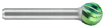 Tool # SD-6, 5/8" Cutter DIA x 9/16" LOC x 1/4" Shank DIA x 2 1/4" OAL, Brazed Carbide NG6 Double Cut  - Accelerator Coated, 19769