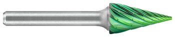 Tool # SM-6, 5/8" Cutter DIA x 1" LOC x 1/4" Shank DIA x 2 7/8" OAL, Brazed Carbide NG6 Double Cut  - Accelerator Coated, 19799