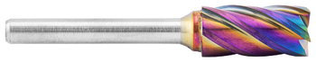 Tool # SB-3, 3/8" Cutter DIA x 3/4" LOC x 1/4" Shank DIA x 2 1/2" OAL, Brazed Carbide NG Non-Ferrous Cut  - Accelerator-N Coated, 19876