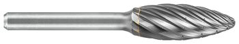 Tool # SH-3, 3/8" Cutter DIA x 3/4" LOC x 1/4" Shank DIA x 2 1/2" OAL, Brazed Carbide NG6 Double Cut, 19637
