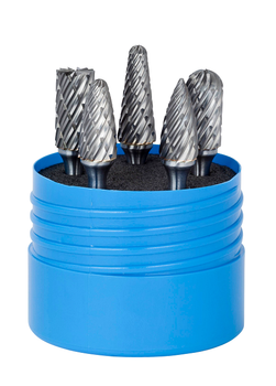 Bur Set - 5 Pc - Carbide - Steel Cut Burs - Sizes: SB-5, SC-5, SF-5, SG-5, SL-4, 19380