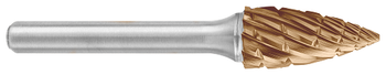 Tool # SG-5, 1/2" Cutter DIA x 1" LOC x 1/4" Shank DIA x 2 3/4" OAL, Brazed Carbide NG Cast Cut  - Accelerator-K Coated, 19519