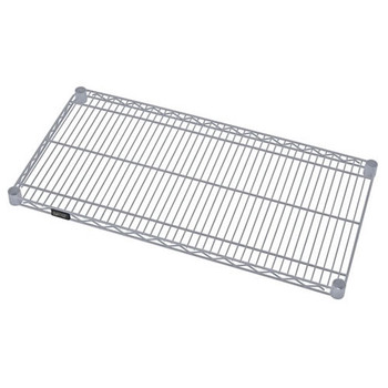 Wire Shelf, cantilevered, 48"W x 12"D, 1" retaining ledge around shelf, gray epoxy antimicrobial finish, NSF, 1248RCSGY