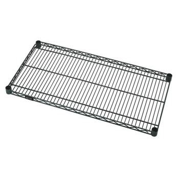 Wire Shelf, cantilevered, 48"W x 12"D, 1" retaining ledge around shelf, green epoxy antimicrobial finish, NSF, 1248RCSP