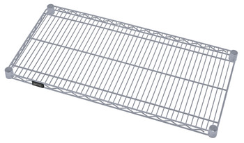 Wire Shelf, 36"W x 14"D, 600 - 800 lb. capacity, Epoxy Coated Gray, 0, Carbon Steel, 1436GY