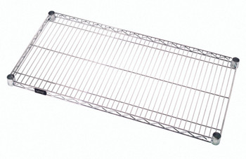 Wire Shelf, 48"W x 14"D, 600 - 800 lb. capacity, Chrome, 0, Carbon Steel, 1448C