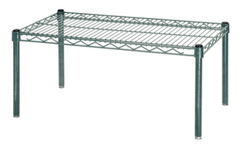Platform Rack, 36"W x 18"D x 14"H, 600 - 800 lb. capacity, Epoxy Coated, Green, 0, Carbon Steel, 183614PP