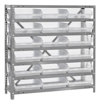 Shelving Unit, 18"D x 36"L x 39"H, heavy duty, Galvanized, Clear, Carbon Steel, 1839-110CL