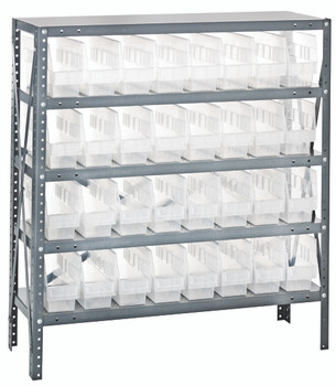 Shelving Unit, 18"D x 36"L x 39"H, heavy duty, Galvanized, Clear, Carbon Steel, 1839-203CL