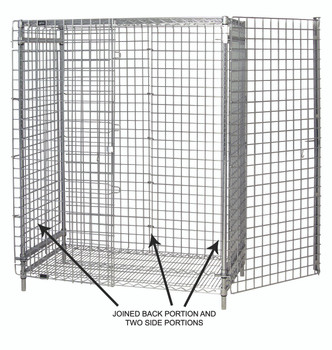 Enclosure Panels, 18"W x 48"L x 60"H, includes: (2) side panels and (1) back panel, Chrome, 0, Carbon Steel, 184860EPC