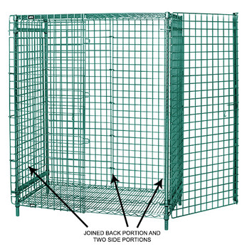 Enclosure Panels, 18"W x 48"L x 60"H, includes: (2) side panels and (1) back panel, Epoxy Coated, Green, 0, Carbon Steel, 184860EPP