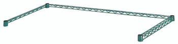 Wire Frame, 3-sided, 48"W x 18"D, Epoxy Coated, Green, 0, Carbon Steel, 1848FP