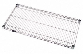Wire Shelf, 72"W x 18"D, 600 - 800 lb. capacity, Chrome, 0, Carbon Steel, 1872C