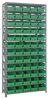 Shelving Unit, 18"D x 36"L x 75"H, heavy duty, Galvanized, Ivory, Carbon Steel, 1875-104IV