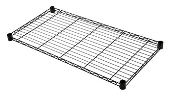 Wire Shelf, 30"W x 24"D, 600 - 800 lb. capacity, Epoxy Coated, Black, 0, Carbon Steel, 2430BK