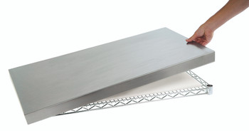 Stainless Steel Shelf Top Covers, 24"W x 30"L x 2"H, 304 stainless steel, Stainless, 0, Stainless, 2430SSTOP