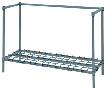 Dunnage Rack, wire, modular, Epoxy Coated, Gray, 0, Carbon Steel, 243634DGY