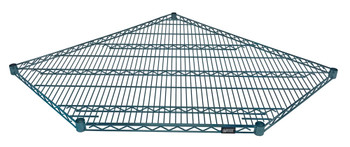 Shelf, wire, 5 sided, Epoxy Coated, Green, 0, Carbon Steel, 2442CRNP