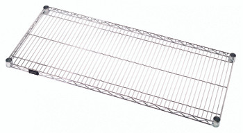 Wire Shelf, 48"W x 24"D, 600 - 800 lb. capacity, Chrome, 0, Carbon Steel, 2448C