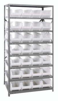 Shelving Unit, 24"D x 36"L x 75"H, heavy duty, Galvanized, Clear, Carbon Steel, 2475-950CL