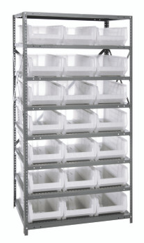 Shelving Unit, 24"D x 36"L x 75"H, heavy duty, Galvanized, Clear, Carbon Steel, 2475-952CL