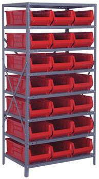 Shelving Unit, 24"D x 36"L x 75"H, heavy duty, Galvanized, Yellow, Carbon Steel, 2475-952YL