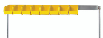 Bin Holder, 24"W, chrome finish, Chrome, 0, Carbon Steel, 24BH