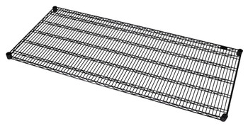 Wire Shelf, 48"W x 36"D, 600 - 800 lb. capacity, Epoxy Coated, Black, 0, Carbon Steel, 3648BK