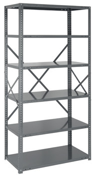 IRONMAN, 22 gauge steel shelving, open, Gray, 0, Carbon Steel, 39-1236-6