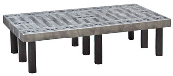 Polymer Dunnage Rack, vented, 700 lb. load capacity, Black, 0, Polythylene, 482412DPP