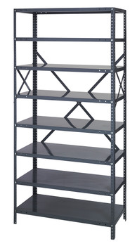 IRONMAN, 22 gauge steel shelving, open, Gray, 0, Carbon Steel, 75-1236-8