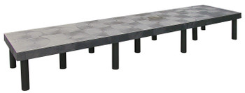Polymer Dunnage Rack, solid, 1800 lb. load capacity, Black, 0, Polythylene, 962412DPS
