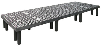 Polymer Dunnage Rack, vented, 2000 lb. load capacity, Black, 0, Polythylene, 963612DPP