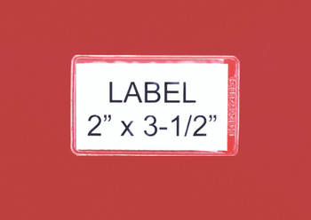 Adhesive Label Holder, 3-1/2" x 2", includes inserts, Clear, 0, Plastic, AL-23