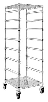 Bin Cart, mobile, conductive, Chrome, 0, Carbon Steel, BC212469MCO